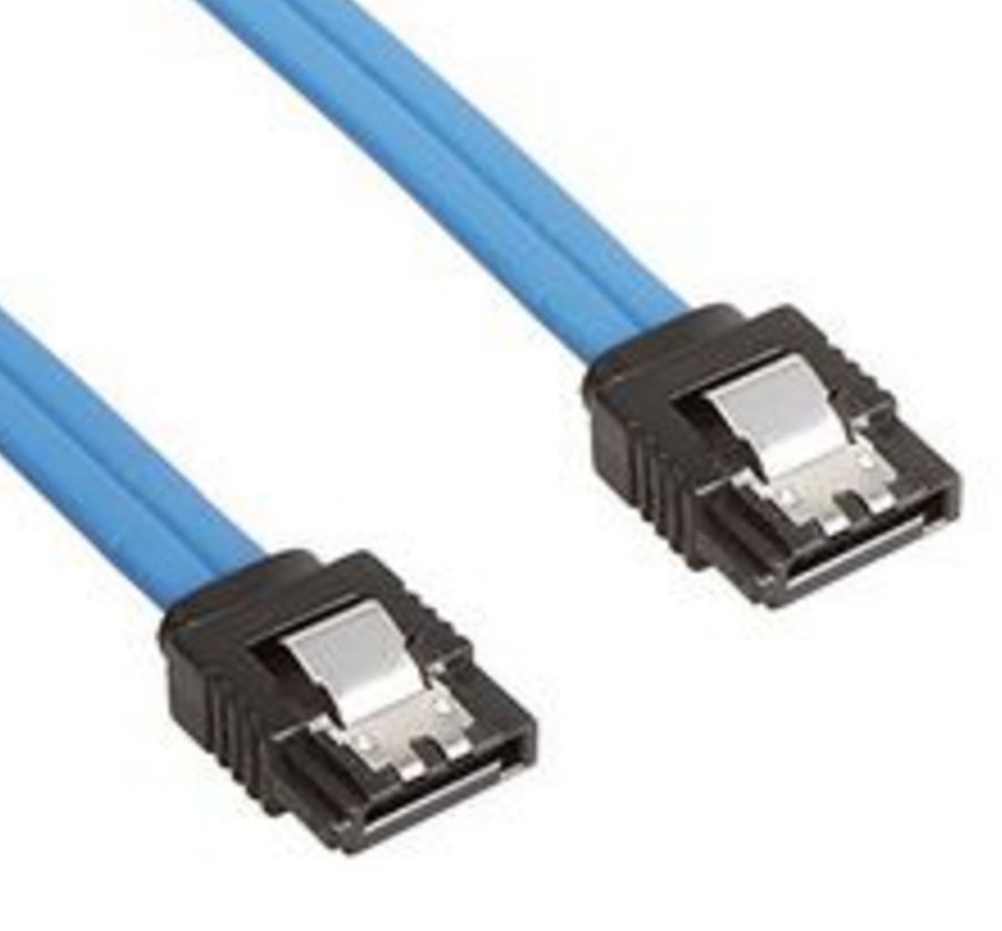 Astrotek SATA 3.0 Data Cable, 30cm long, male to male, featuring a blue color and metal lock for secure connections.