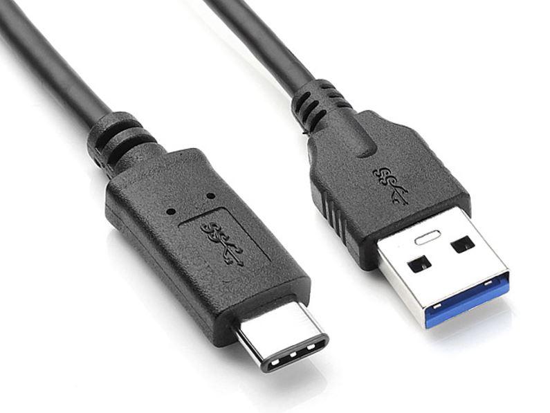 ASTROTEK USB-C 3.1 Type-C Male to USB 3.0 Type A Male Cable, 1 meter long, featuring durable connectors and flexible design.