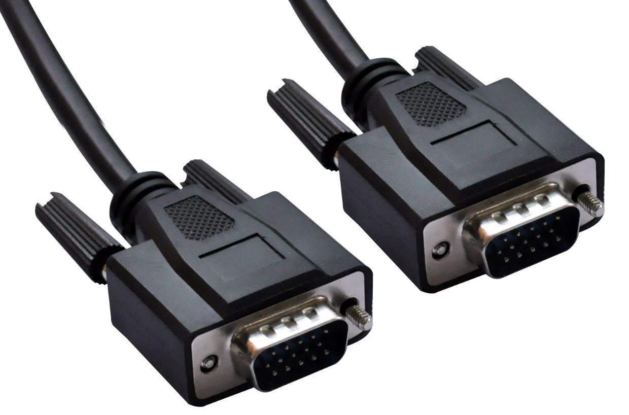 ASTROTEK VGA Cable 10m with 15 pins Male to Male connectors, ideal for connecting PC to monitor.