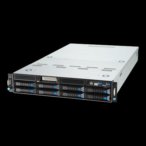 ASUS ESC4000A-E10 2U barebones rackmount server showcasing its sleek design and multiple PCIe slots.