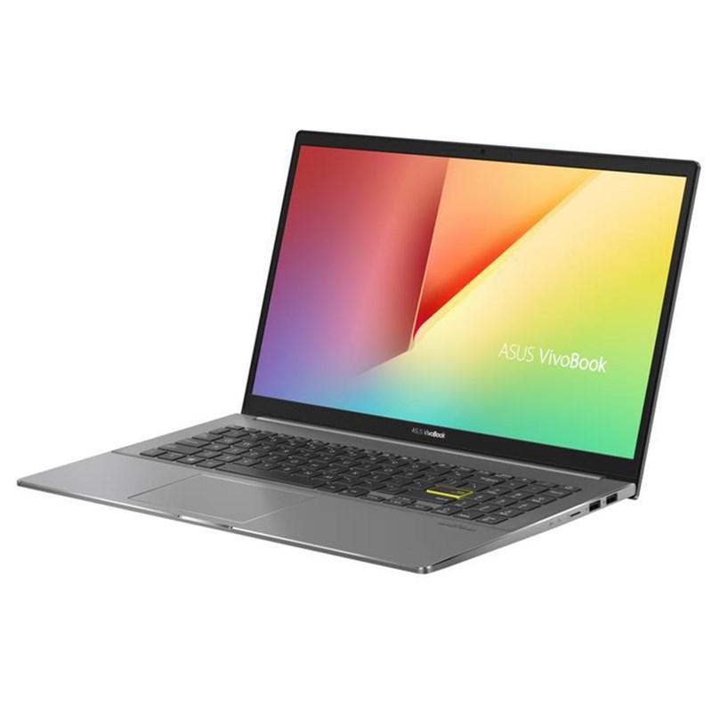 ASUS VivoBook S15 laptop with 15.6-inch FHD display, AMD Ryzen 7 processor, and sleek Indie Black design.