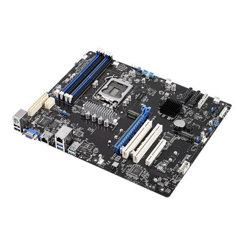 ASUS P11C-X Workstation Motherboard featuring LGA1151 socket, dual M.2 slots, and USB 3.1 ports, designed for high-performance computing.