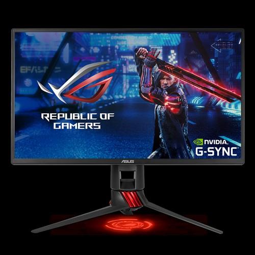 ASUS ROG Strix XG258Q 25-inch gaming monitor with RGB lighting and adjustable stand.