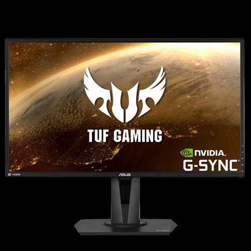 ASUS VG27AQ 27-inch TUF Gaming Monitor showcasing WQHD resolution, IPS panel, and ergonomic stand design.