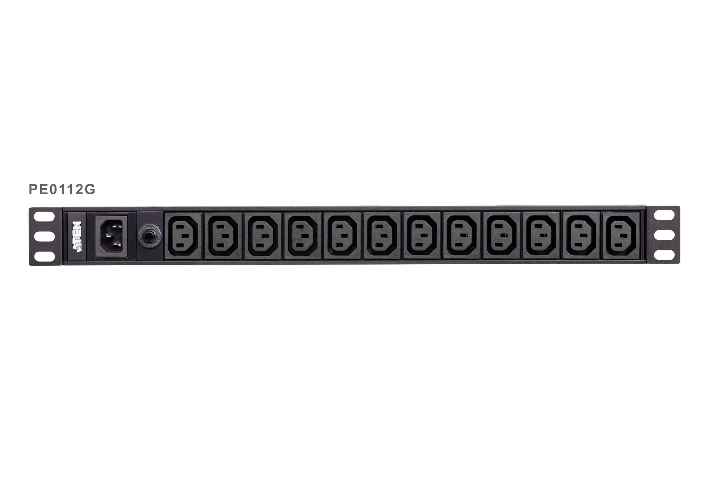 ATEN 12-Port 10A Power Distribution Unit with 12 IEC C13 outputs, designed for 1U rackmount installation.