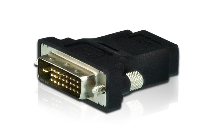 ATEN DVI-D to HDMI bi-directional adapter showcasing its compact design and connectors.