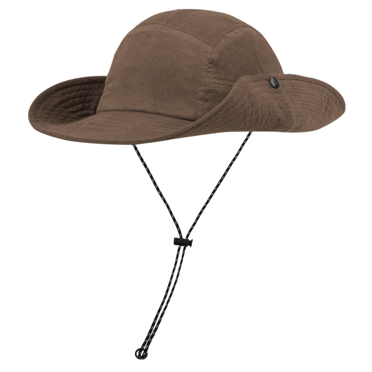 Autumn and Winter Sunscreen Fisherman Hat with large brim and adjustable features, perfect for outdoor activities.