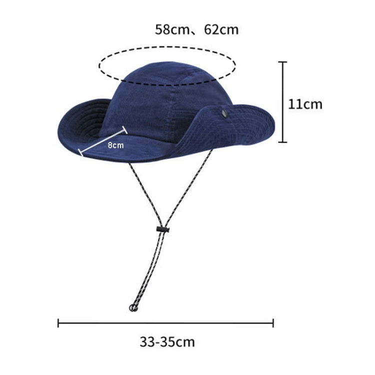 Autumn and Winter Sunscreen Fisherman Hat with large brim and adjustable features, perfect for outdoor activities.