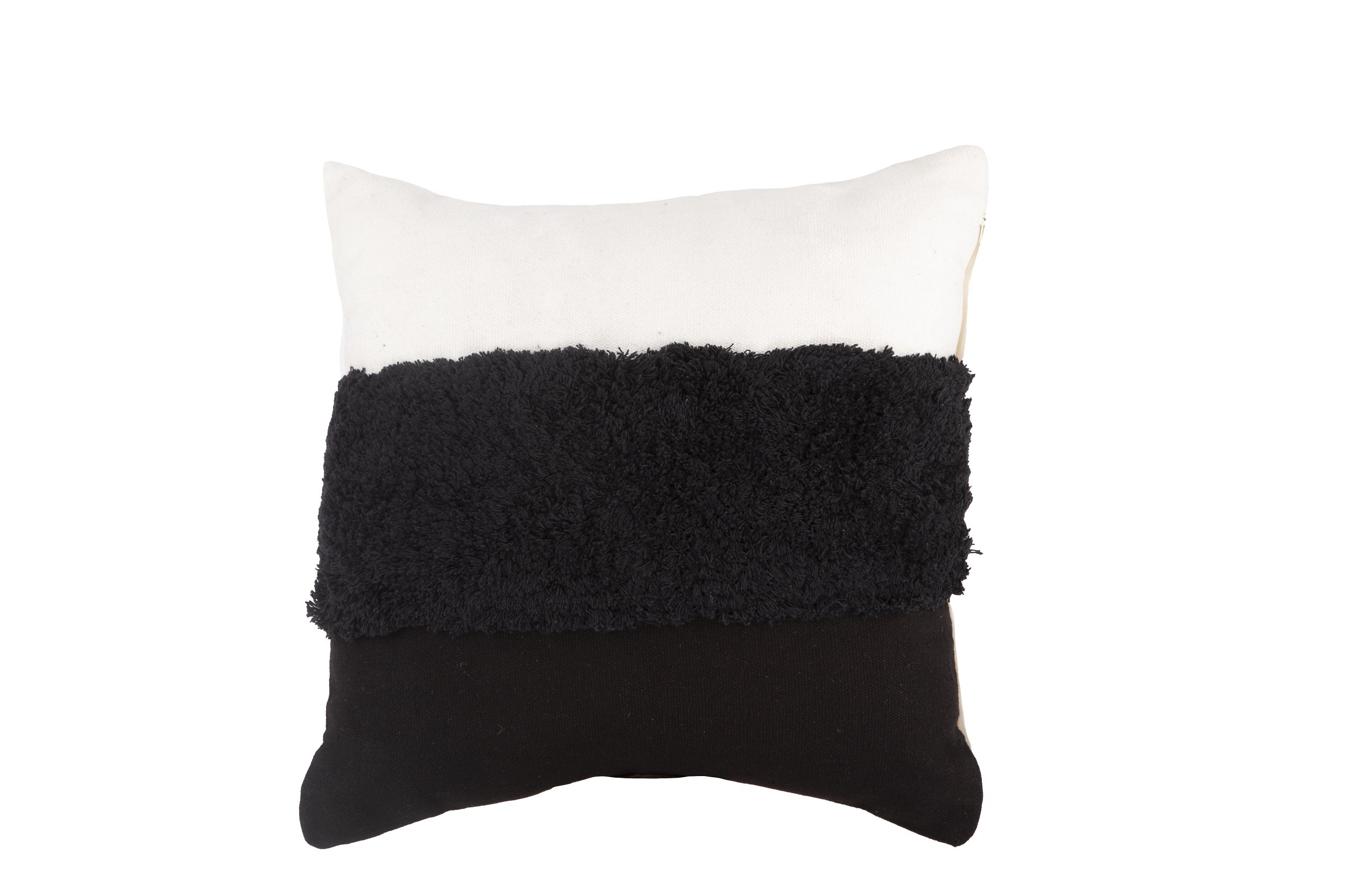 Ava Cushions Set of 2 in black and white, showcasing a soft cotton shell and elegant design, perfect for home decor.