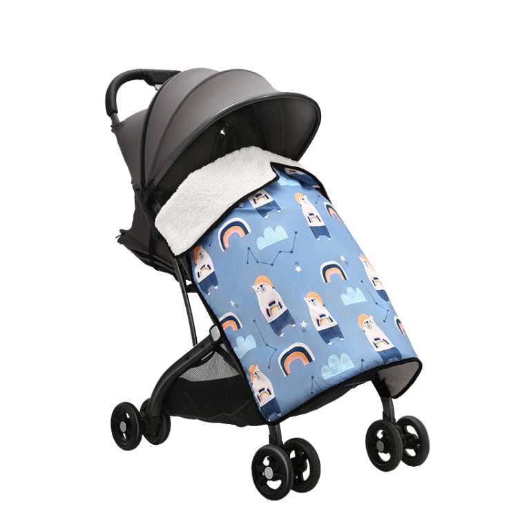 BB1021 Stroller Padded Blanket in thickened cotton fleece, waterproof surface, designed for windproof protection and easy installation.