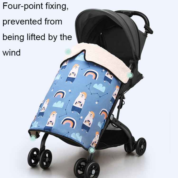 BB1021 Stroller Padded Blanket in thickened cotton fleece, waterproof surface, designed for windproof protection and easy installation.