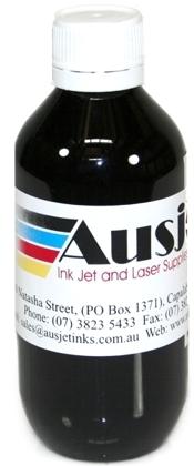 B5020 Sensient Cyan Ink 100ml bottle, showcasing vibrant cyan color and professional branding.