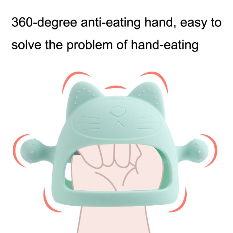 Baby Anti-eating Hand Cover made of soft liquid silicone, designed for teething relief and preventing hand biting.