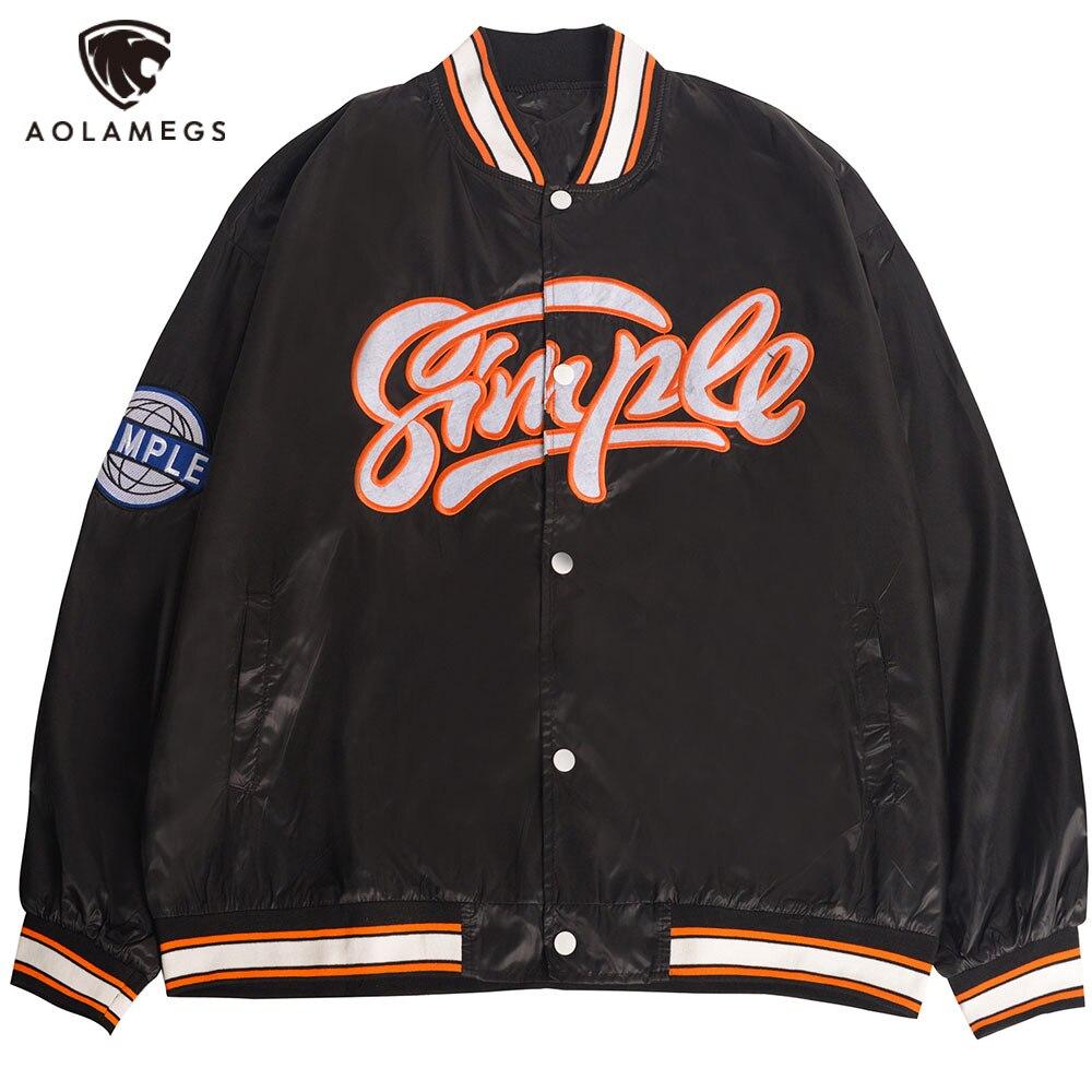 Men's vintage baseball jacket featuring letter embroidery and patchwork design, perfect for autumn streetwear.