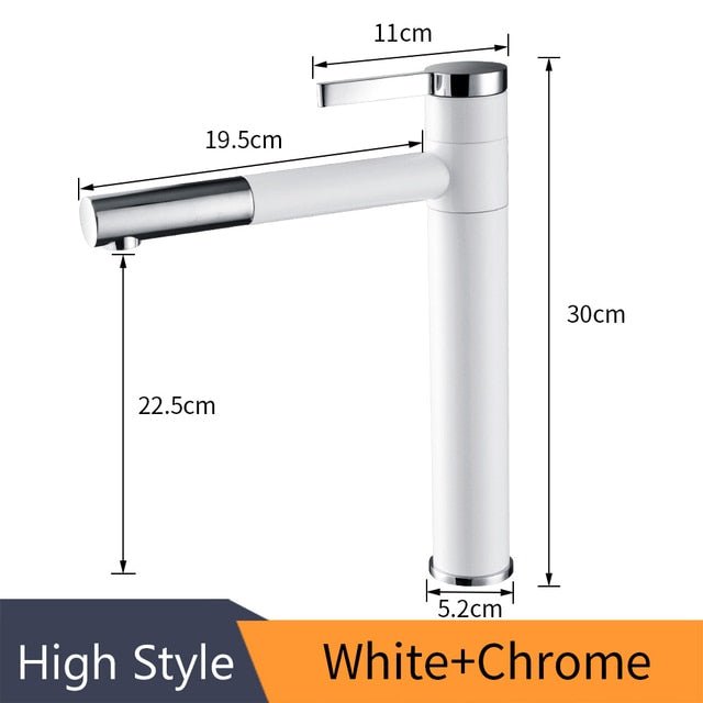 Brass bathroom faucet with a swivel spout and chrome finish, designed for vessel sinks.