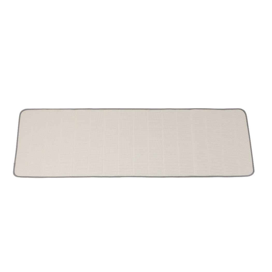 Thick and soft anti-slip bathroom shower mat in coffee color, featuring coral fleece surface and memory foam interlayer for comfort and safety.