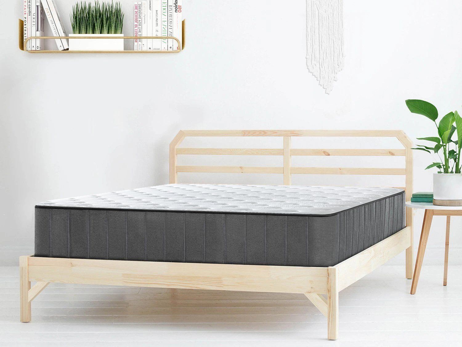 Belgium Knit Eurotop Spring Mattress in double size, showcasing its plush surface and pocket spring design for optimal comfort and support.