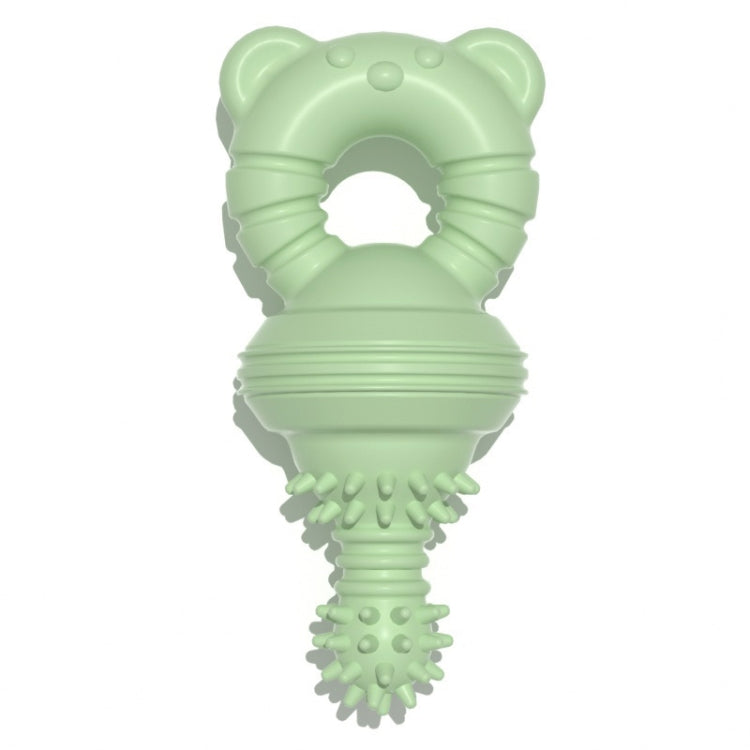 BG5057 Nipple Shape Pet Teething Glue Stick in green, designed for dogs to chew and clean teeth, featuring a unique pacifier shape.