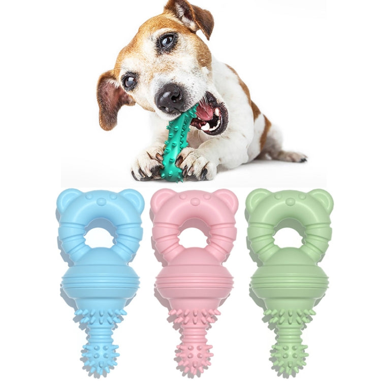 BG5057 Nipple Shape Pet Teething Glue Stick in green, designed for dogs to chew and clean teeth, featuring a unique pacifier shape.