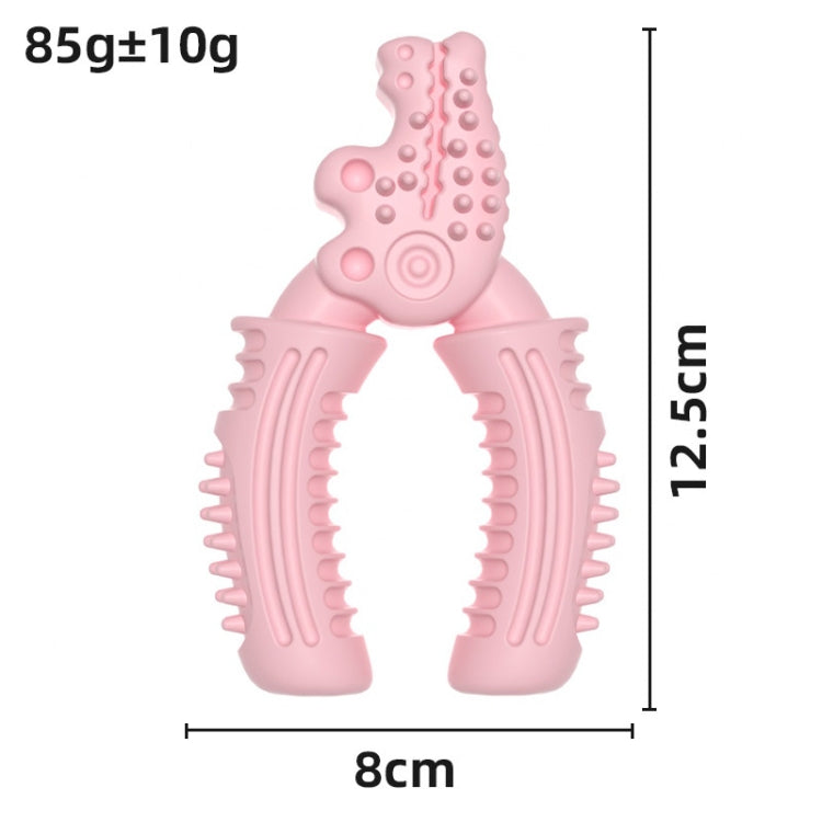 BG5058 Pet Chew Toy in crocodile pliers shape, blue color, designed for dog teething and dental hygiene.