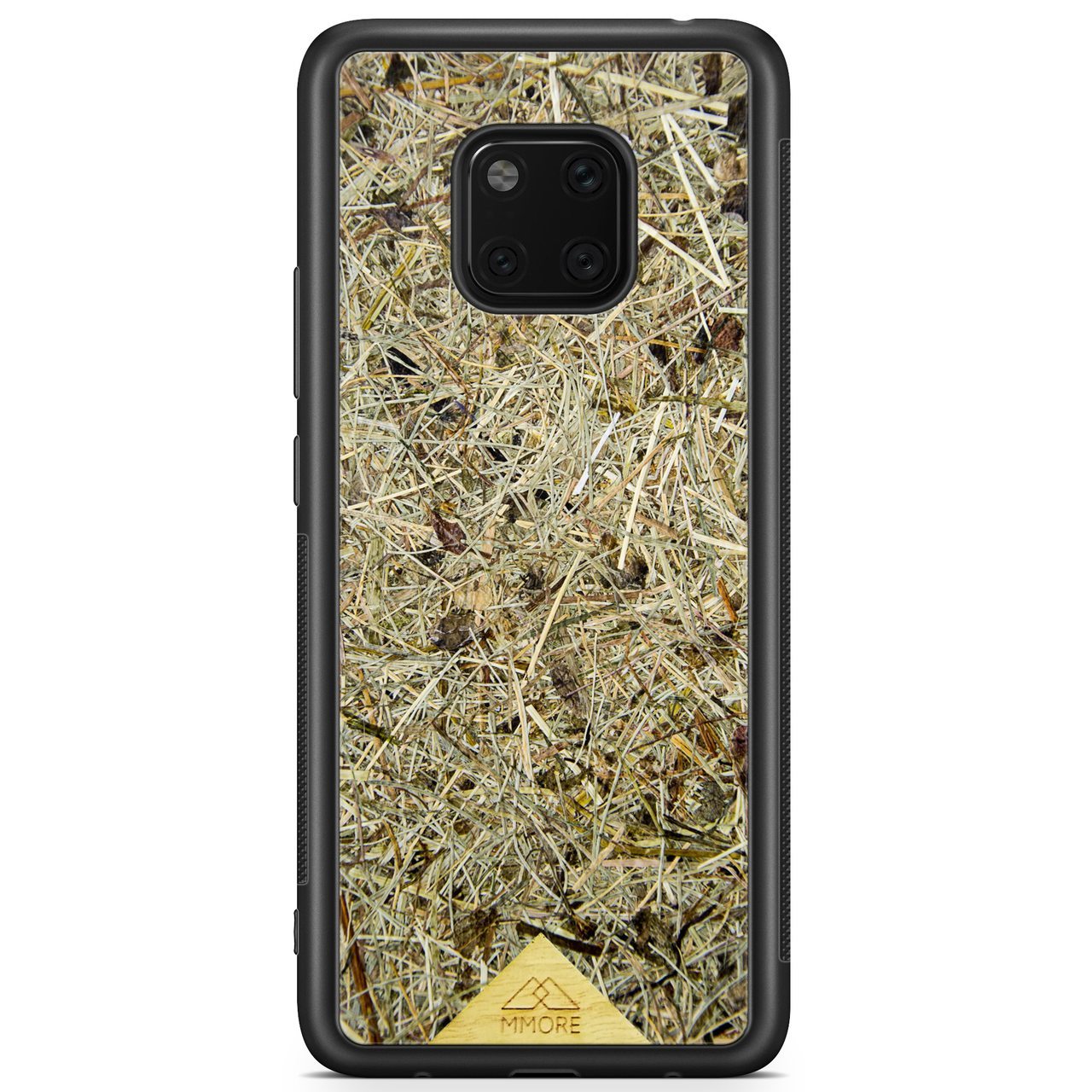 Biodegradable Wood Backing Phone Case in black, showcasing unique wood grain and eco-friendly design.