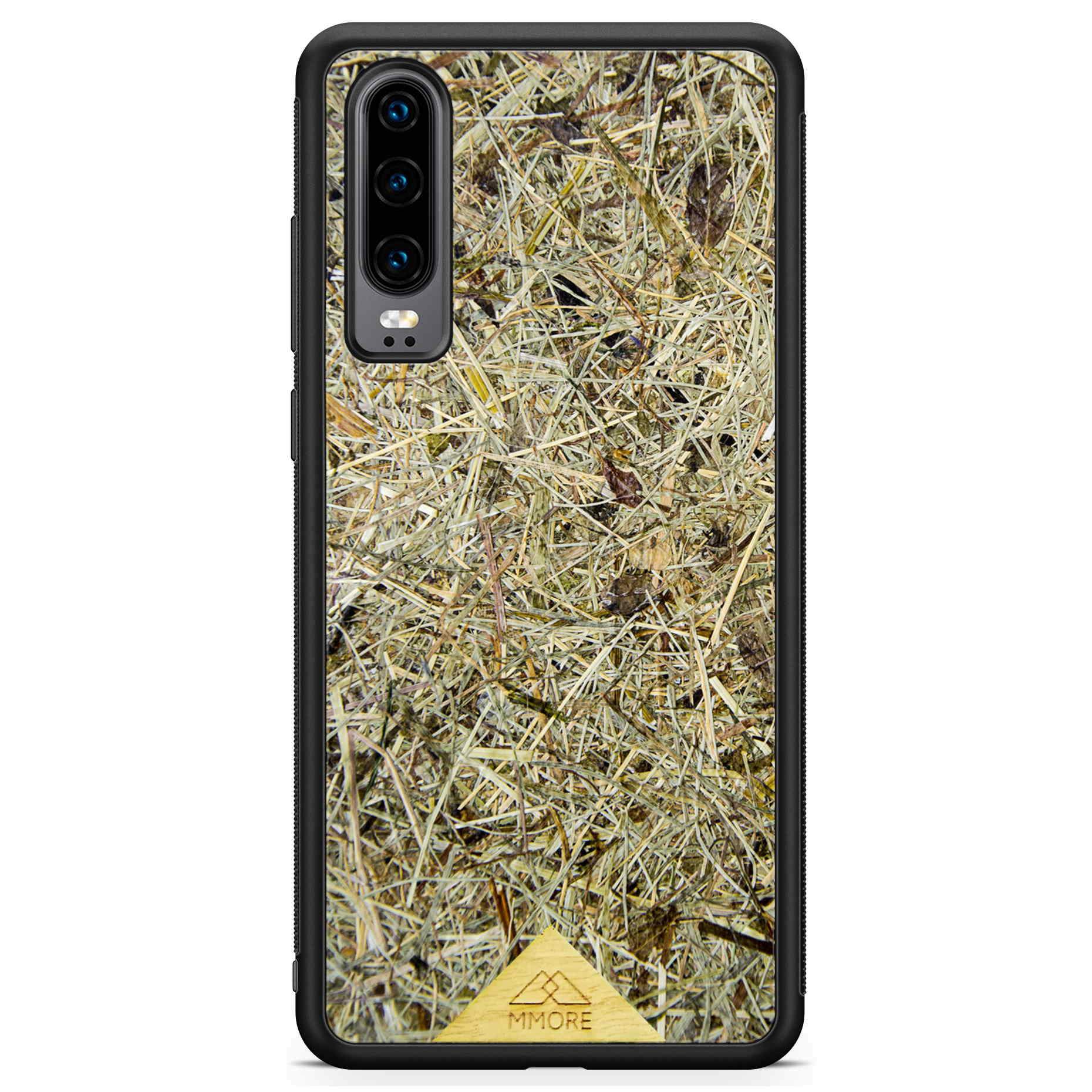 Biodegradable Wood Backing Phone Case in black, showcasing unique wood grain and eco-friendly design.