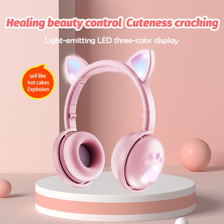 BK9 HiFi 7.1 Surround Sound Cat Ear Bluetooth Gaming Headphones with luminous design and comfortable ear muffs.