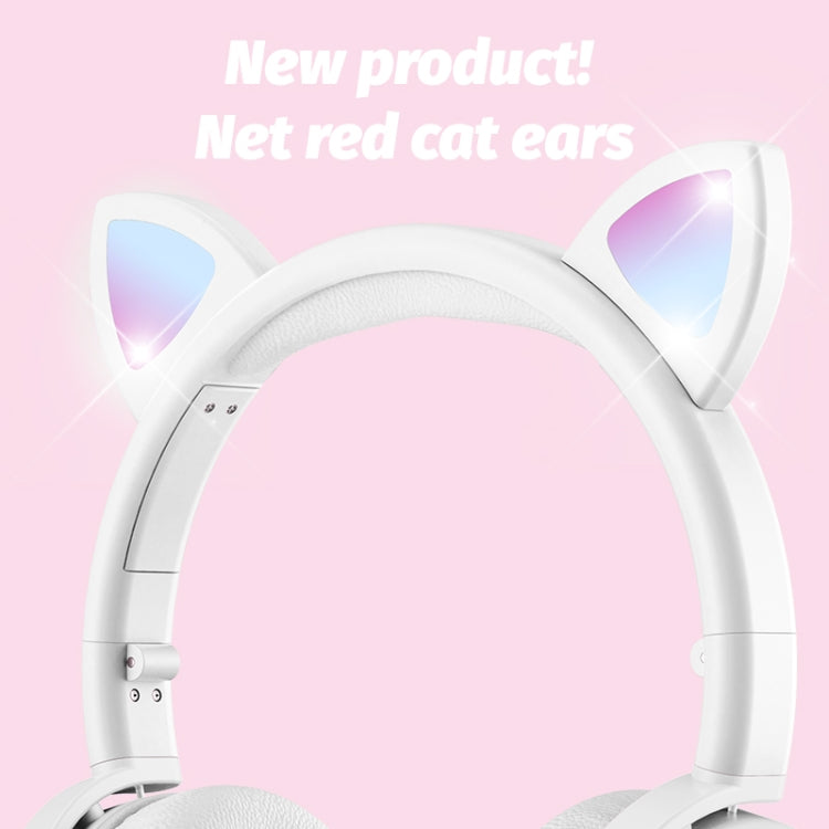 BK9 HiFi 7.1 Surround Sound Cat Ear Bluetooth Gaming Headphones with luminous design and comfortable ear muffs.