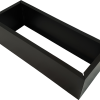 A stylish small black metal planter designed for hedges, featuring a durable powder-coated finish and easy assembly.