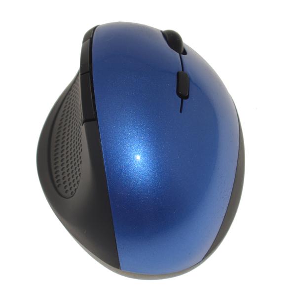 Blue 6 Key Ergonomic Wireless Mouse with a sleek design and customizable buttons.