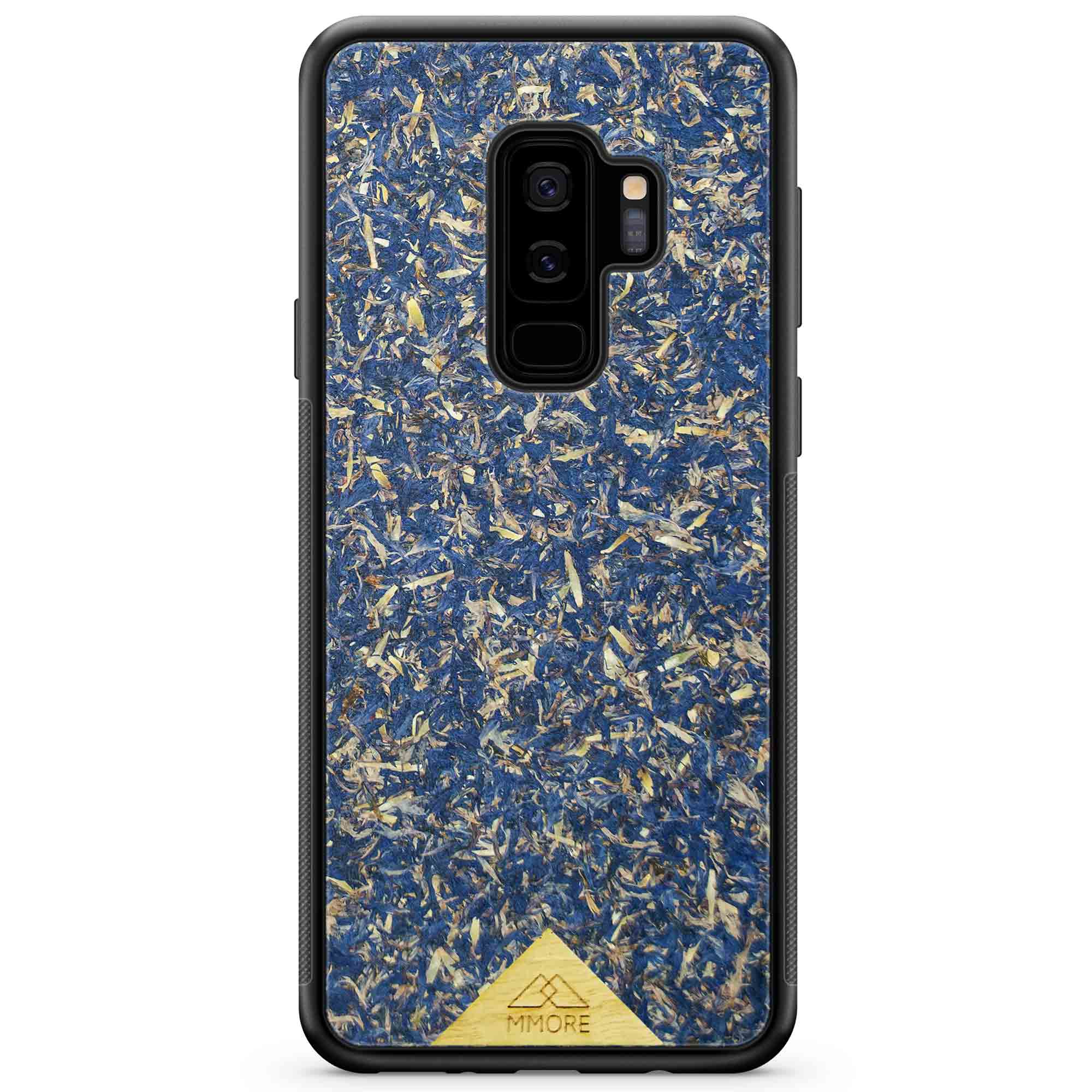 A vibrant Blue Cornflower Phone Case showcasing pressed blue petals, elegantly designed for smartphones.