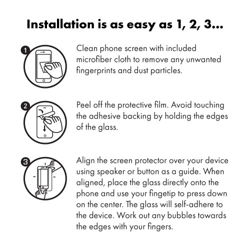 Blue Light Blocking Tempered Glass Screen Protector for iPhones, showcasing its sleek design and protective features.