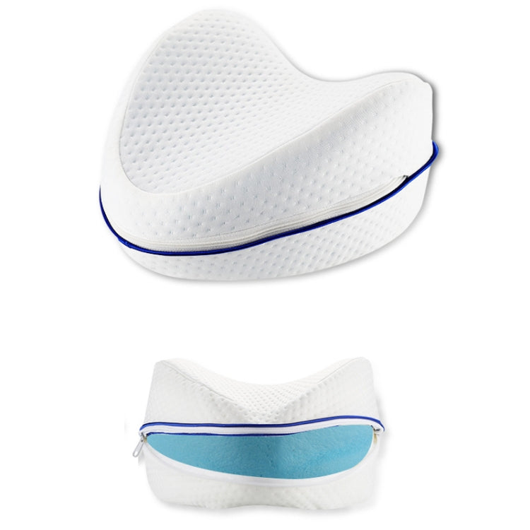 Body Memory Cotton Leg Pillow designed for orthopedic support, featuring a memory foam core and polyester cover, ideal for side sleepers.