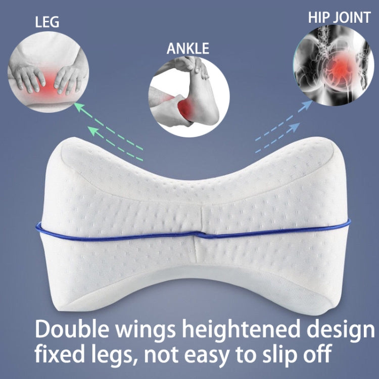 Body Memory Cotton Leg Pillow designed for orthopedic support, featuring a memory foam core and polyester cover, ideal for side sleepers.