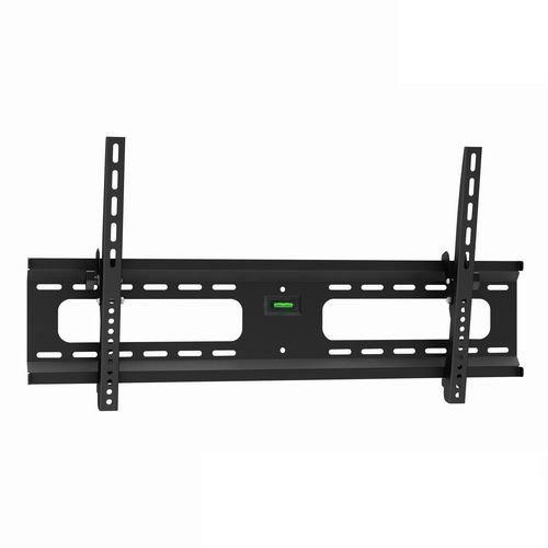 Brateck Ultra-Slim Tilting Wall Bracket for 37'-63' TVs with spirit level included, showcasing its sleek design and mounting features.