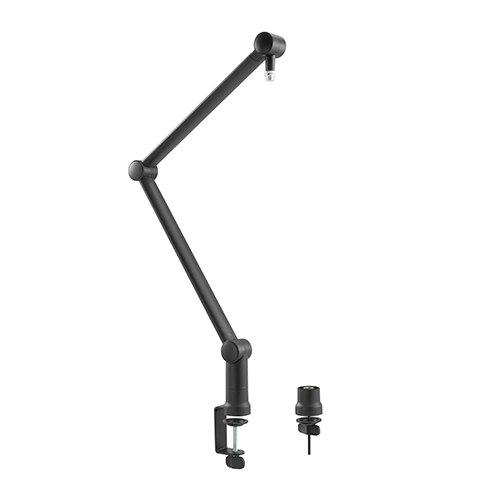 Brateck Professional Microphone Boom Arm Stand showcasing premium aluminum construction and adjustable features.