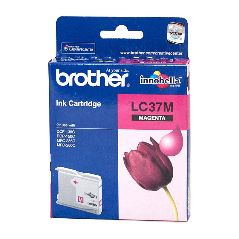 BROTHER LC37 Magenta Ink Cartridge, designed for vibrant color printing, compatible with various Brother printers.