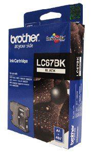 Brother LC-67BK Black Ink Cartridge pack of 2, designed for high-quality printing.