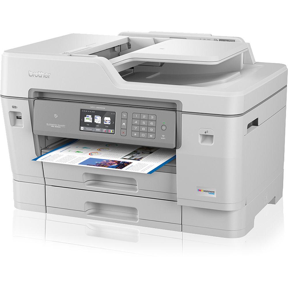 Brother MFC-J6945DW Professional A3 Inkjet Multi-Function Centre showcasing its sleek design and advanced features.