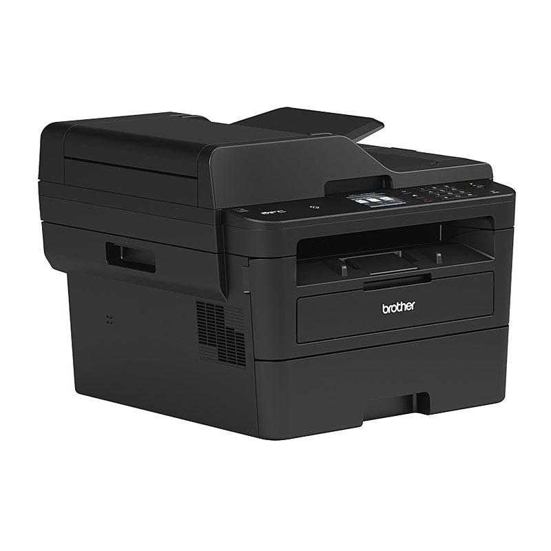 BROTHER MFC-L2750DW Laser printer showcasing its compact design and touchscreen interface.