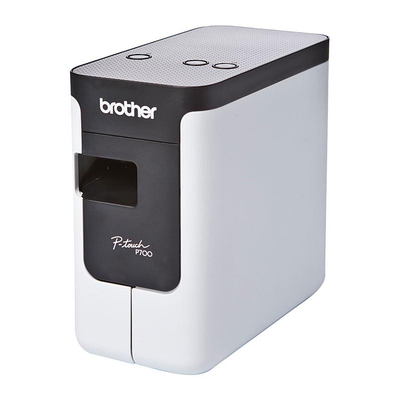 BROTHER P700 P Touch Machine with a sleek design, featuring a display screen and buttons for easy operation.