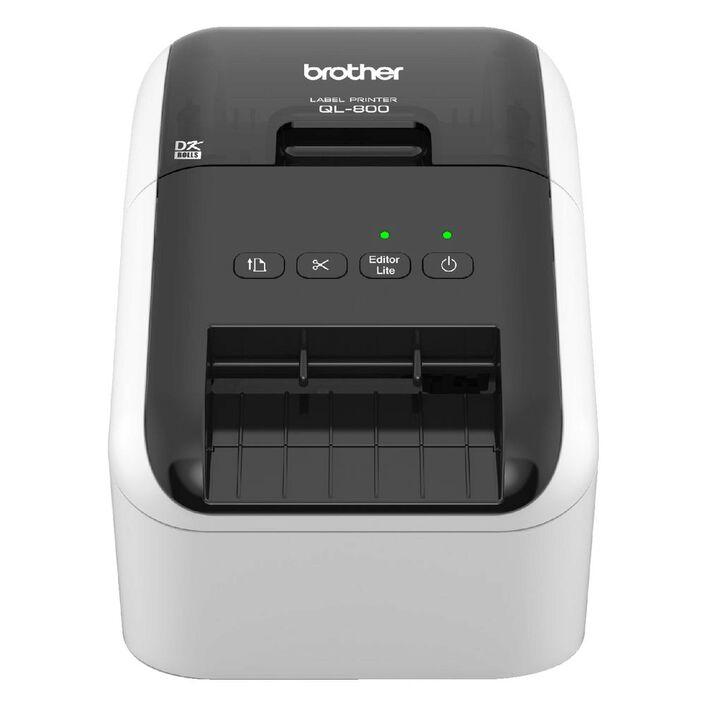 Brother QL-800 High Speed Professional Label Printer with black and red printing capabilities, suitable for PC and Mac.