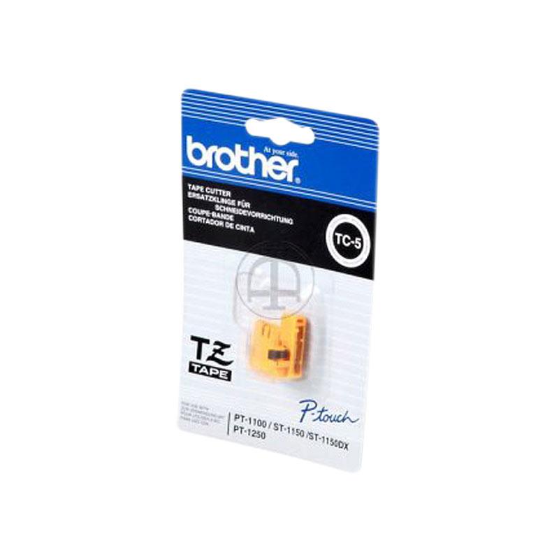 BROTHER TC5 Tape Cutter with a sleek design, compatible with various Brother printers, ideal for precise tape cutting.