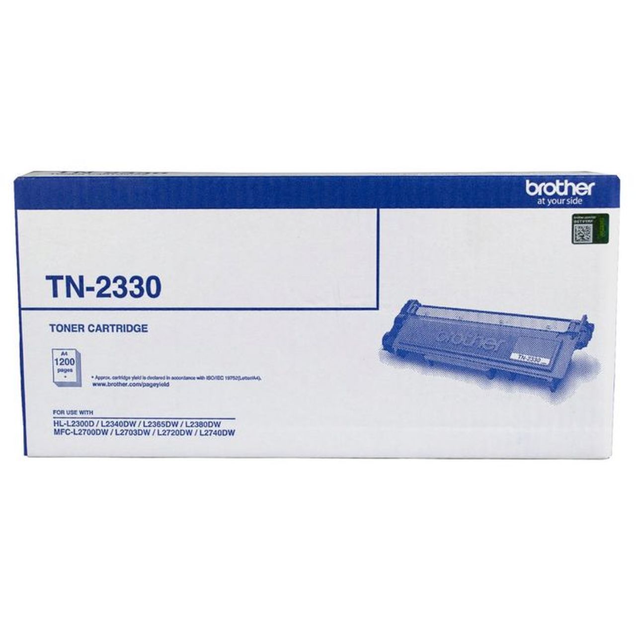 BROTHER TN-2230 Mono Laser Toner cartridge, black, designed for Brother printers, showcasing its sleek design and compatibility.