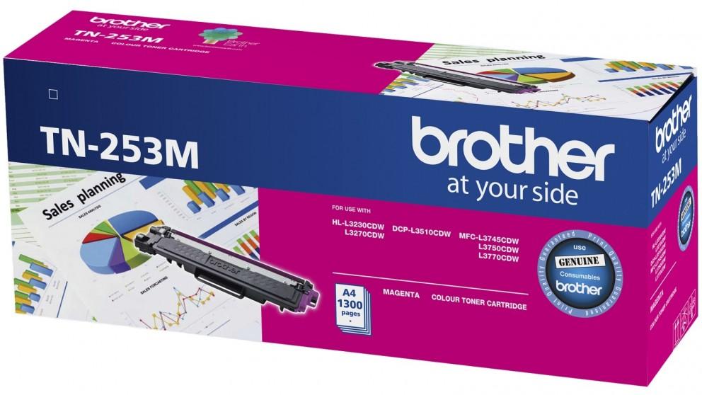 Brother TN-253M Magenta Toner Cartridge, designed for high-quality printing with Brother printers.