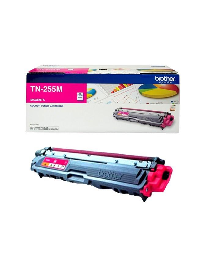 Brother TN-255M Magenta High Yield Toner Cartridge, designed for sharp and vibrant prints, compatible with various Brother printers.