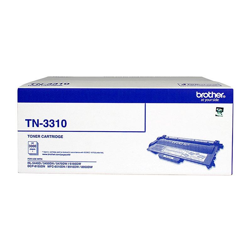 BROTHER TN3310 Toner Cartridge in black packaging, designed for high-quality printing with a yield of 3,000 pages.