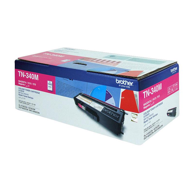 BROTHER TN340 Magenta Toner Cartridge with vibrant magenta color, designed for high-quality printing.