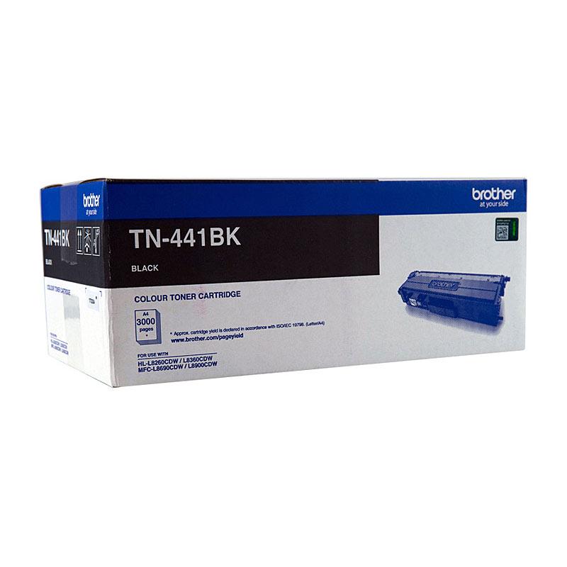 BROTHER TN441 Black Toner Cartridge with packaging, designed for high-quality printing.