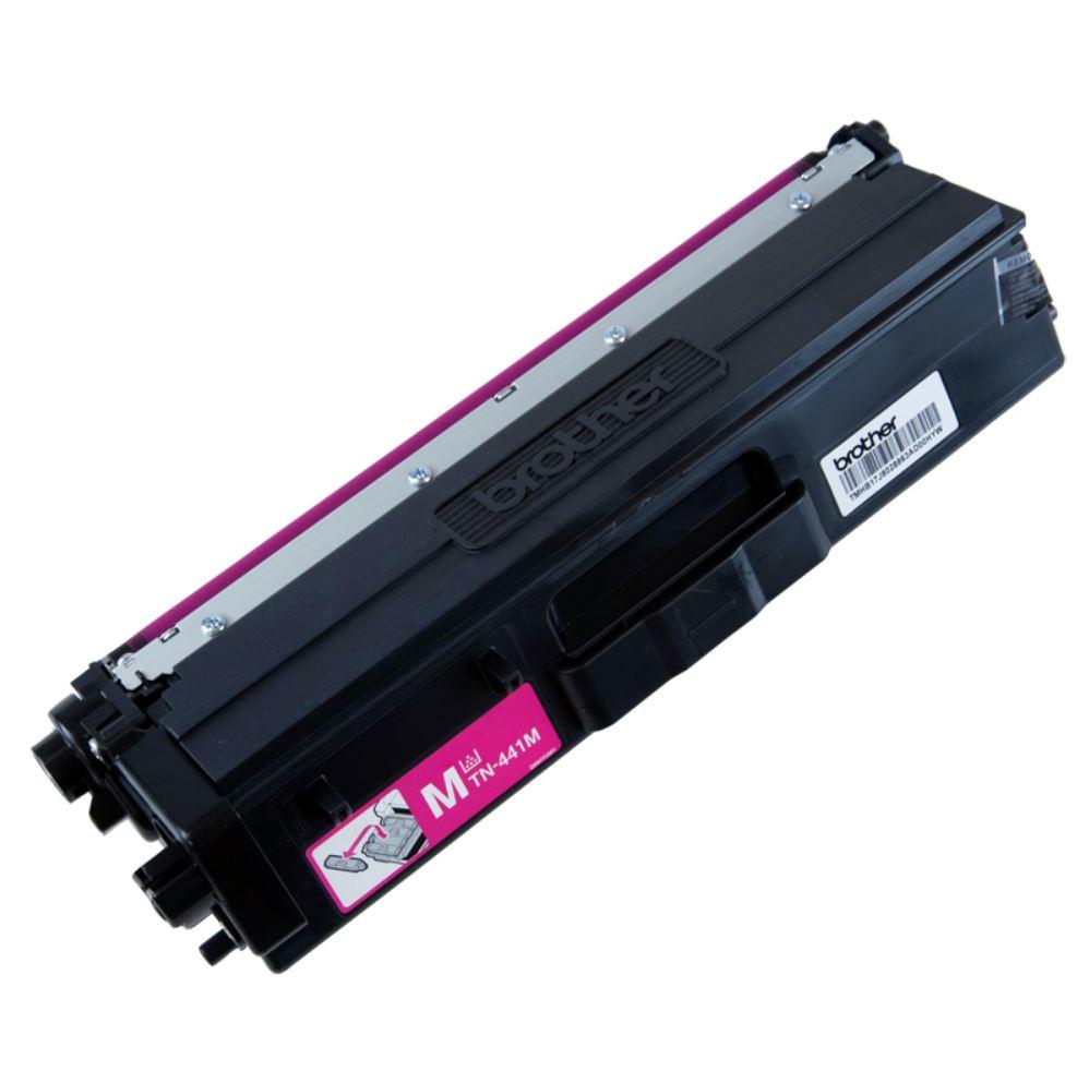 BROTHER TN-441M Colour Laser Toner Cartridge in magenta, designed for high-quality printing with a page yield of 1,800 pages.